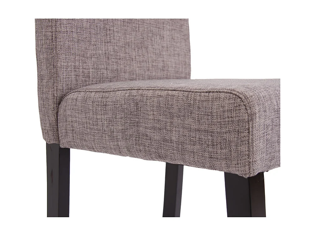 Chaise de salle à manger Littau (lot de 2),  tissu gris, pieds foncés