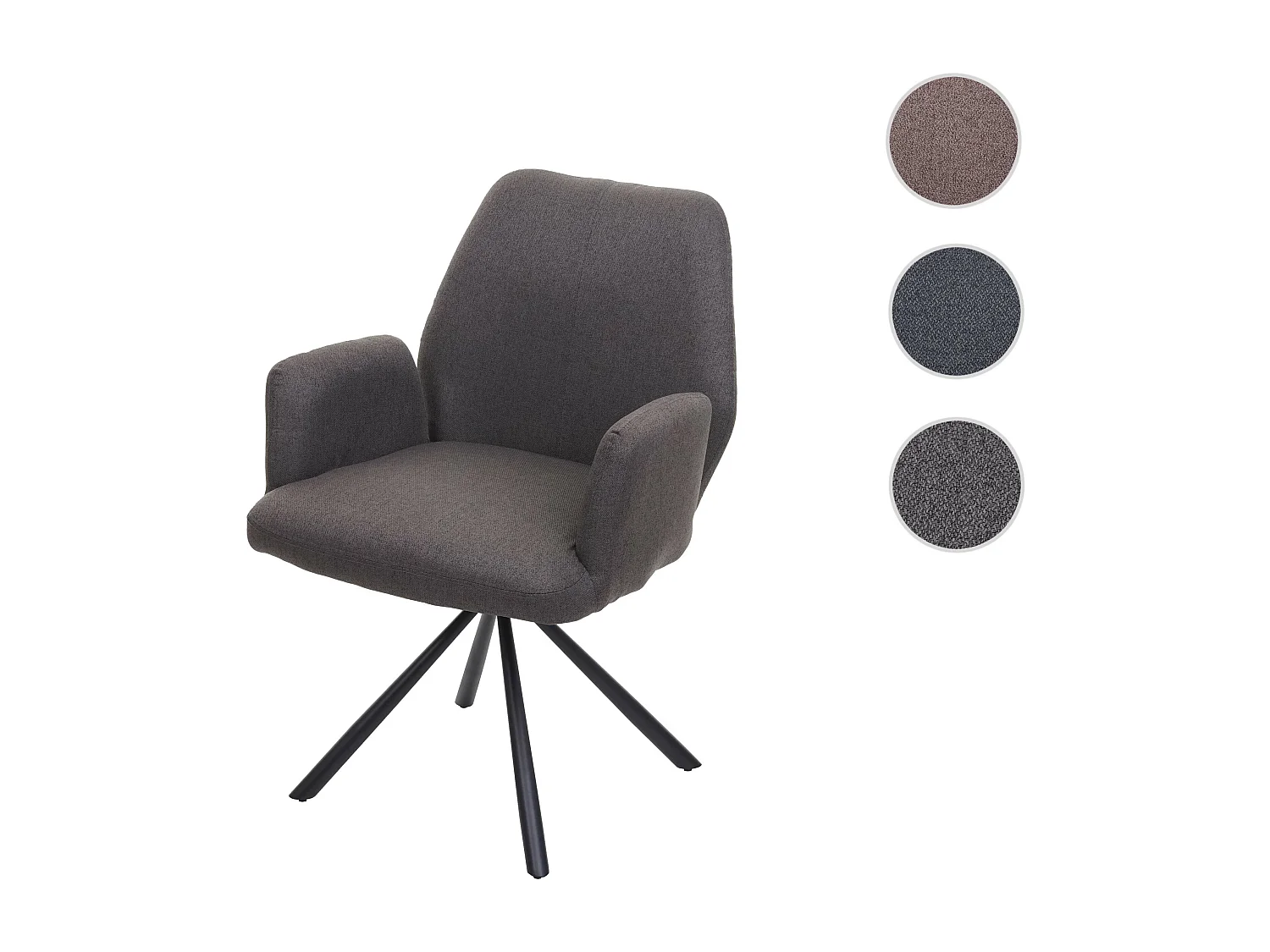 Chaise de salle à manger MCW-H71,  gris-marron