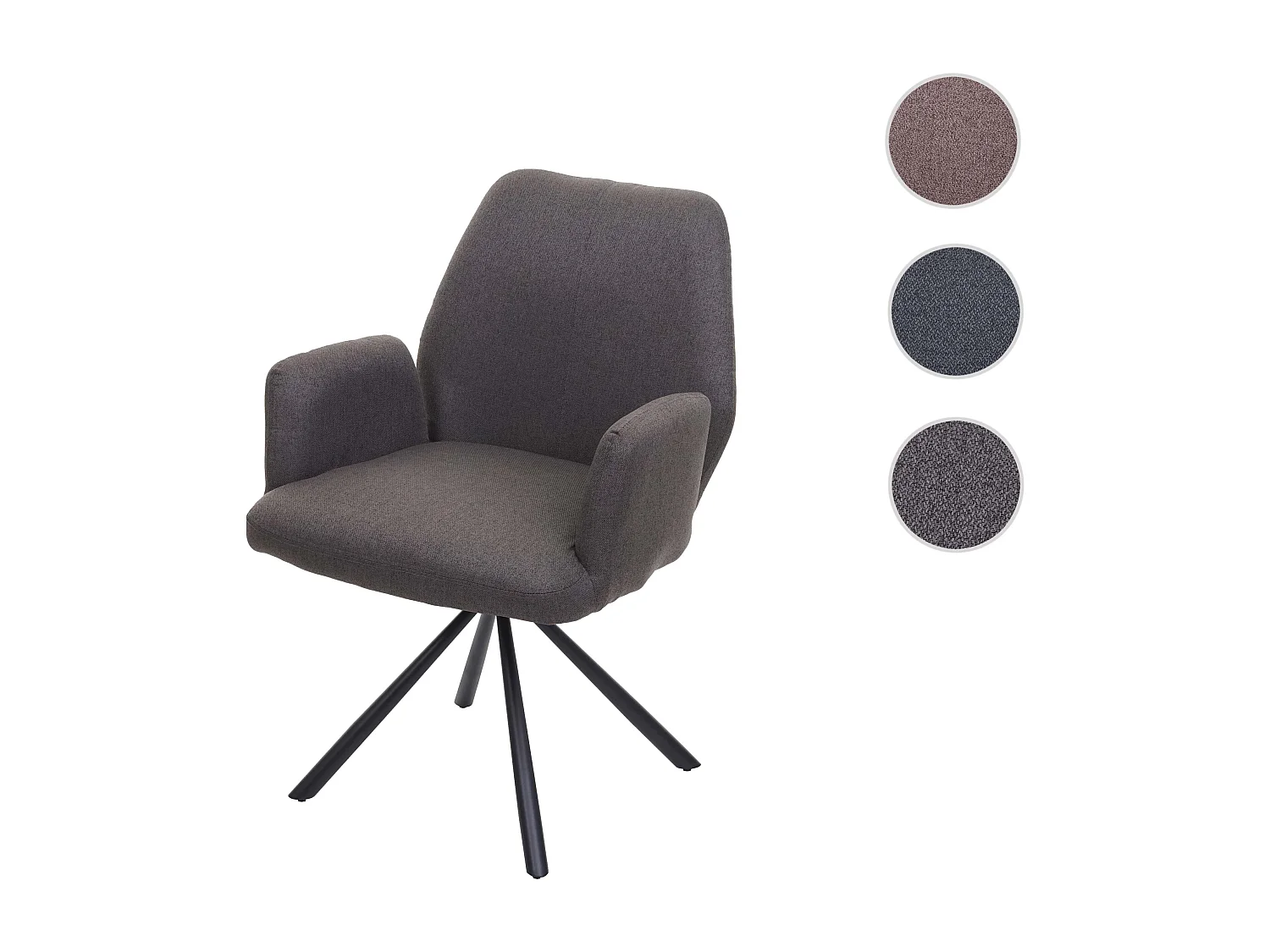 Chaise de salle à manger MCW-H71,  gris-marron