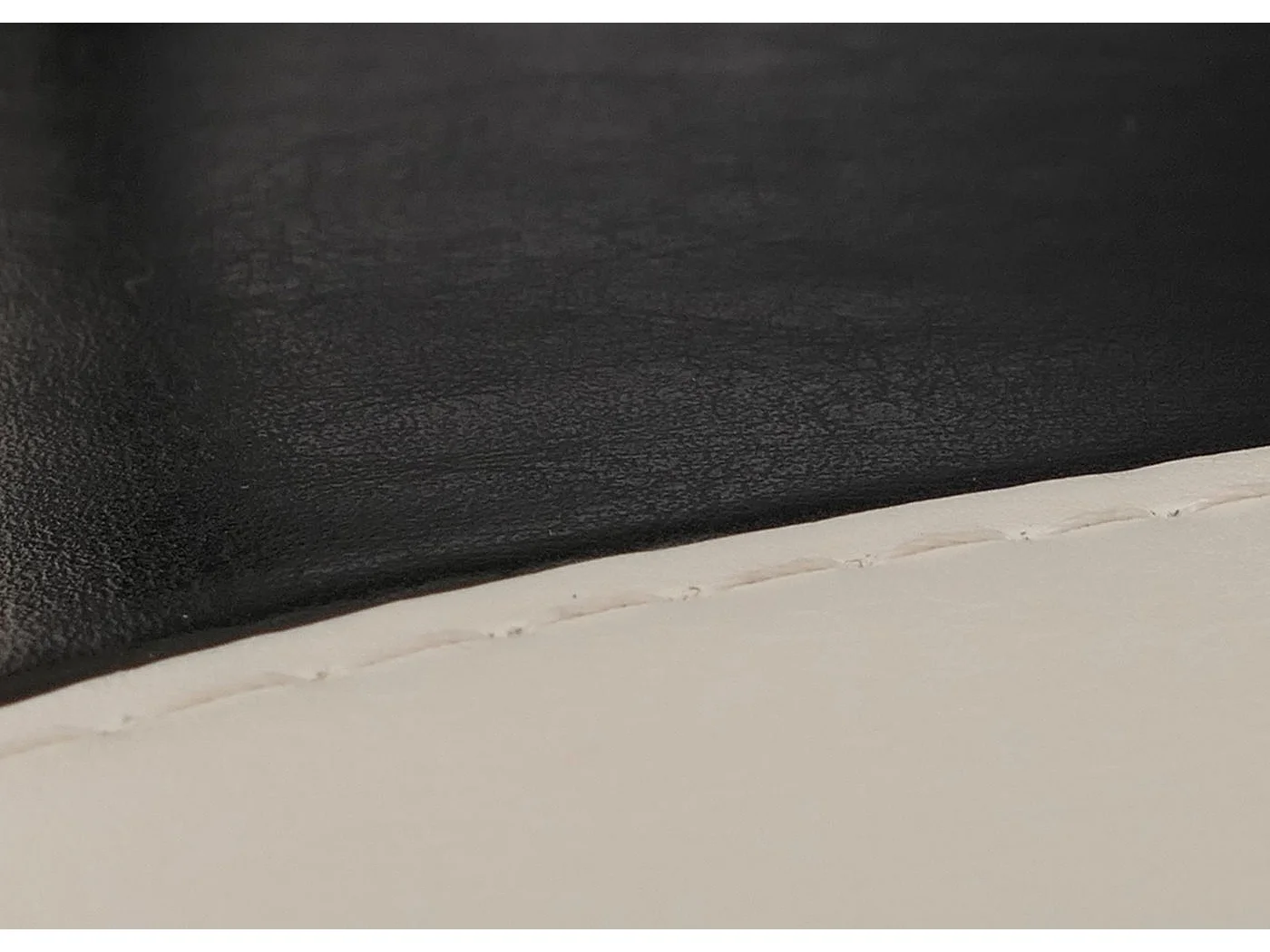 Chaise de salle à manger Littau,  noir/blanc, pieds foncés