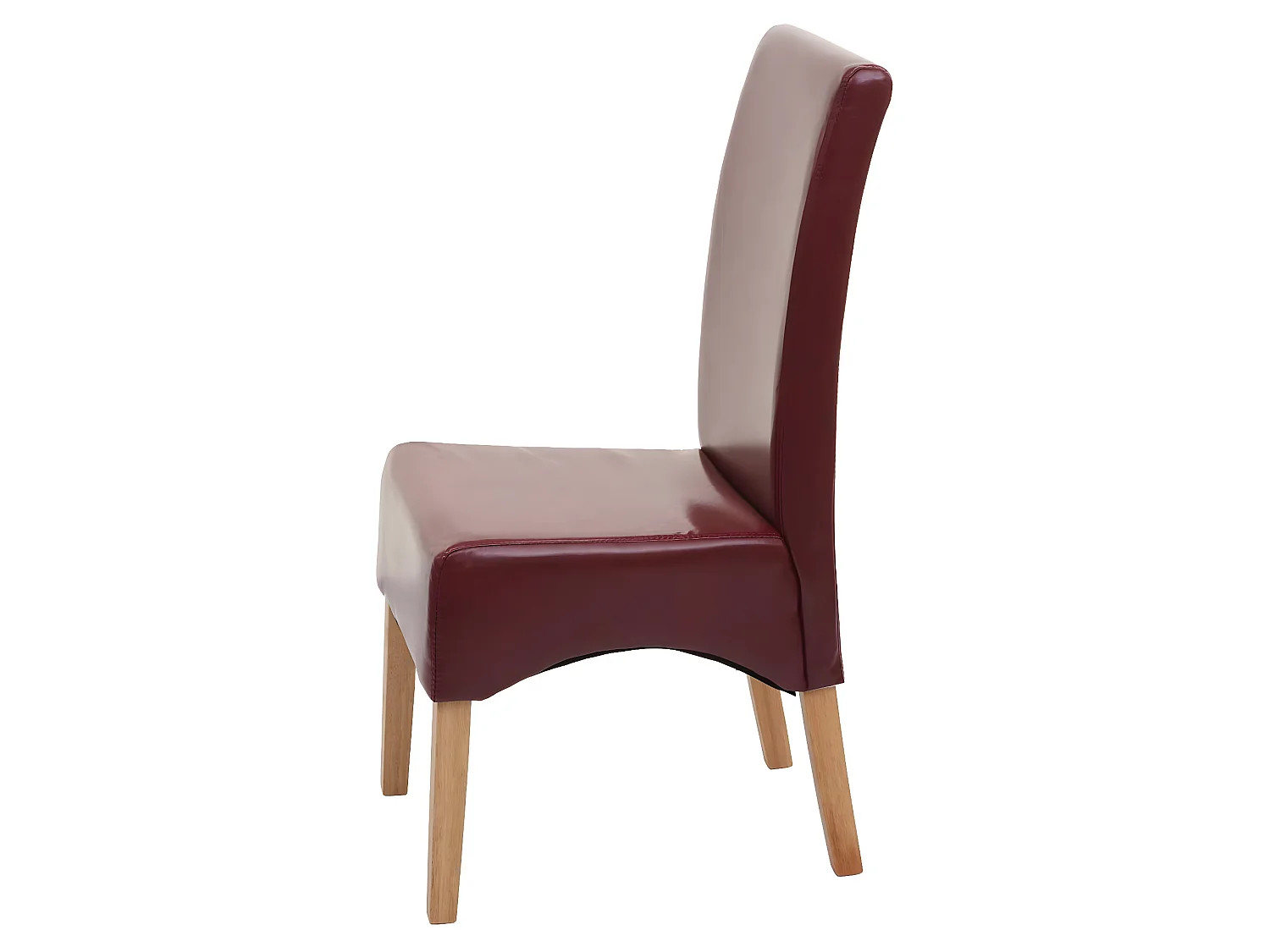 Silla de comedor Crotone,  rojo, patas claras