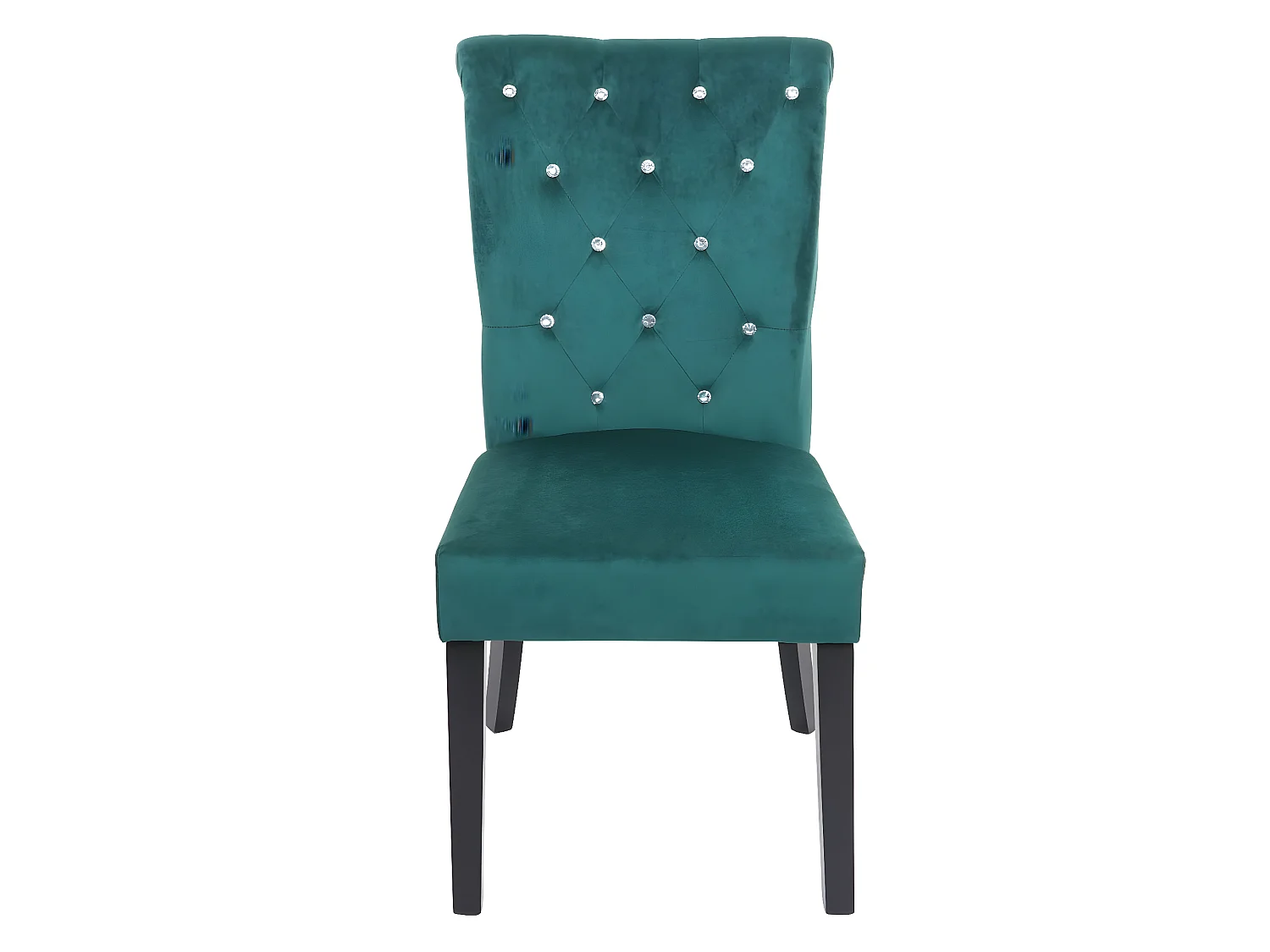 Silla de comedor MCW-D22 Remaches,  verde oscuro, patas negras