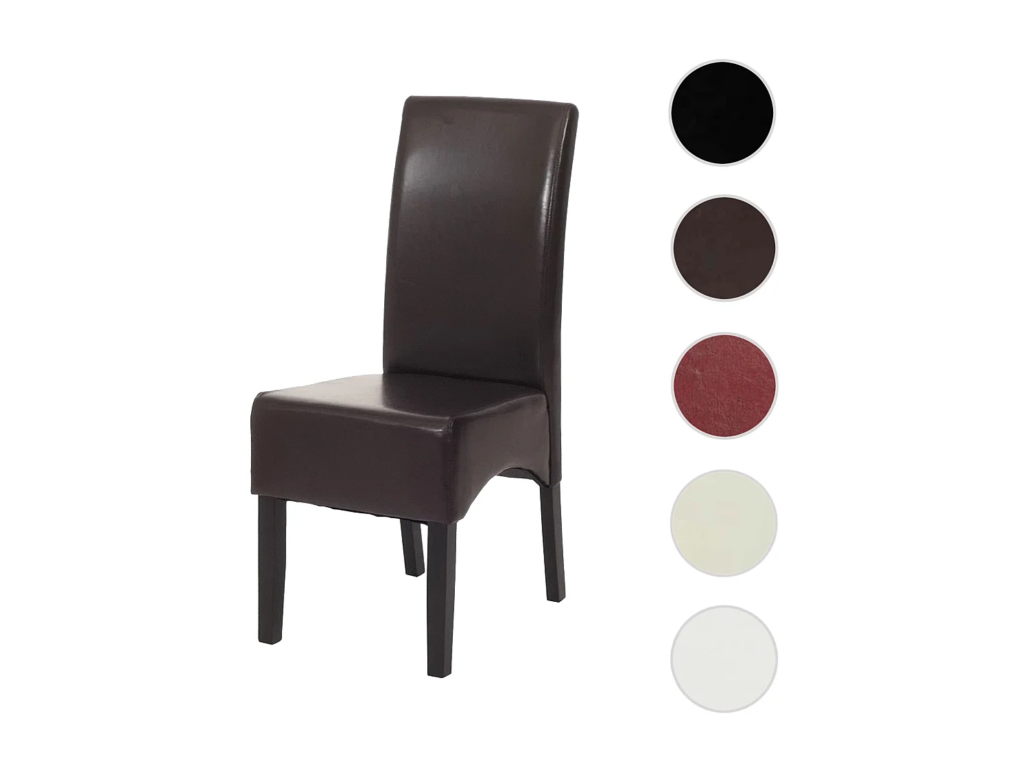 Chaise de salle à manger Littau,  marron, pieds foncés