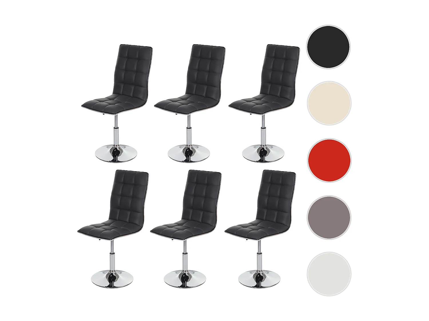 Cadeira de jantar MCW-C41 (conjunto de 6),  cinzento