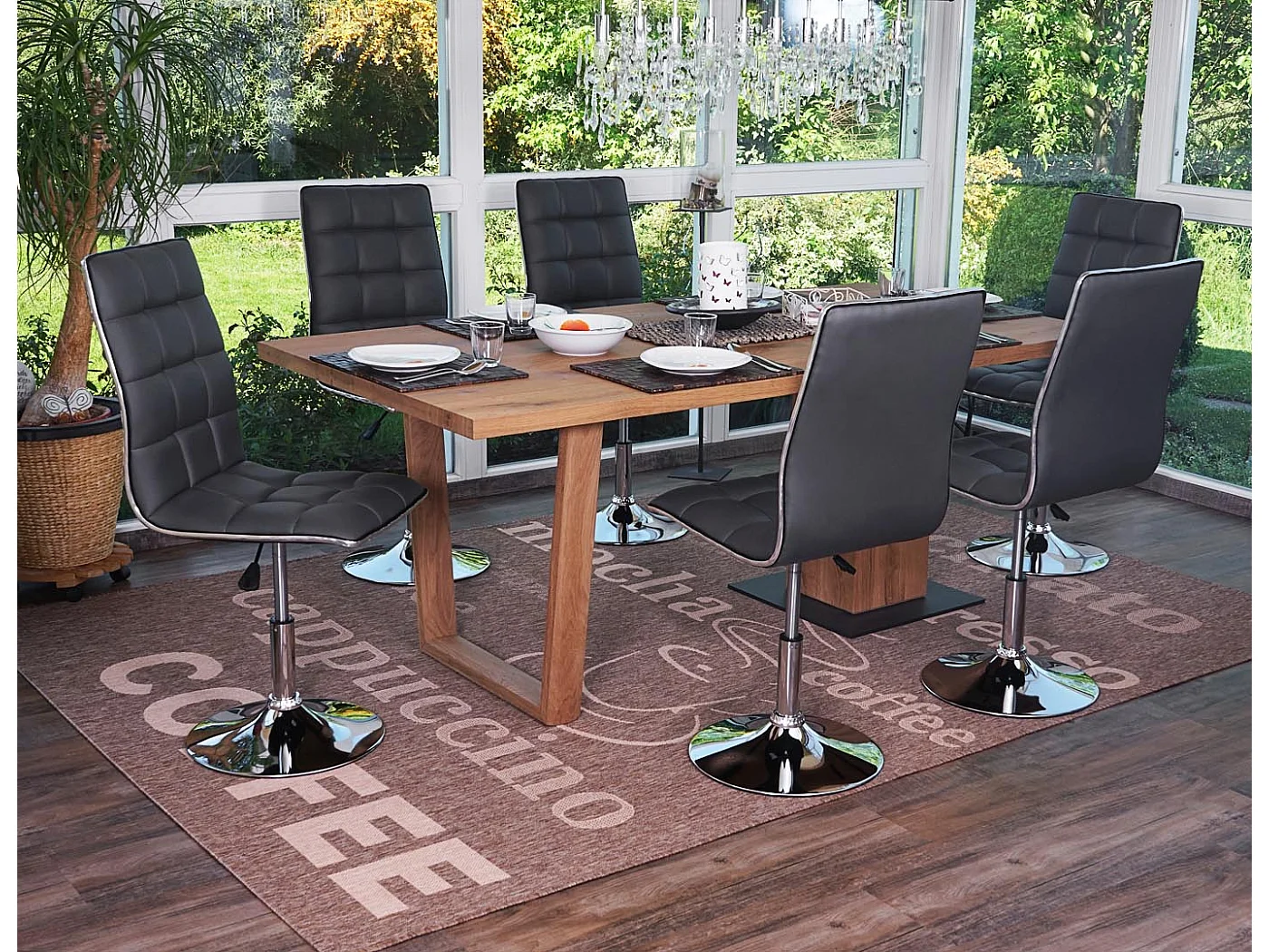 Chaise de salle à manger MCW-C41 (lot de 6),  gris