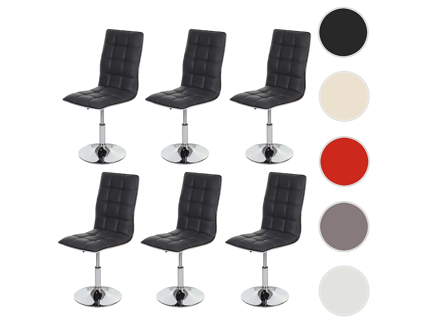 Chaise de salle à manger MCW-C41 (lot de 6),  gris