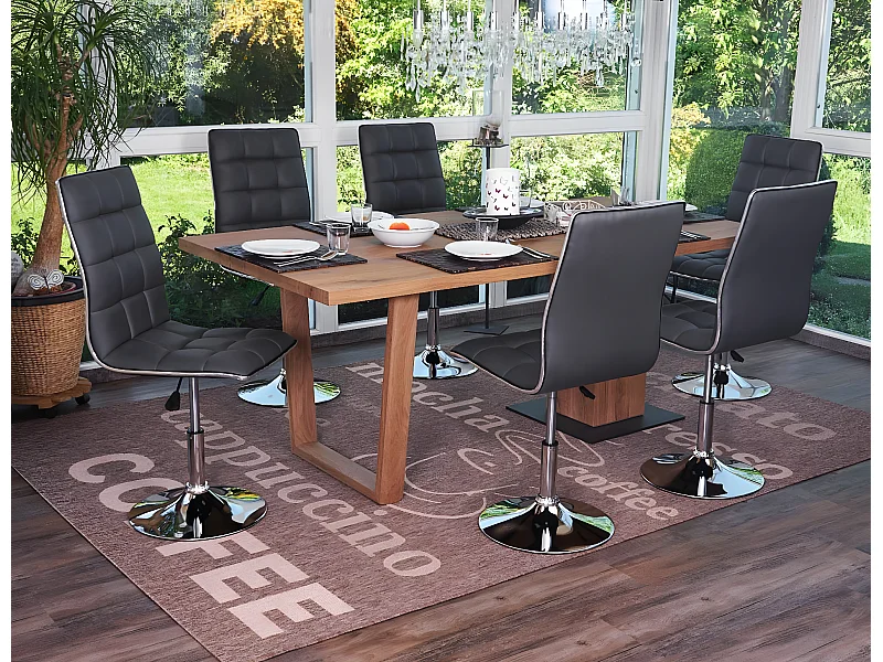 Chaise de salle à manger MCW-C41 (lot de 6),  gris