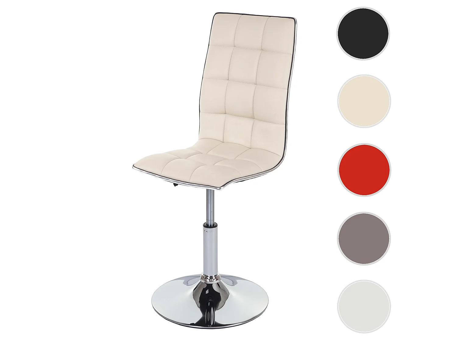 Eetkamerstoel MCW-C41 draaibaar,  crème