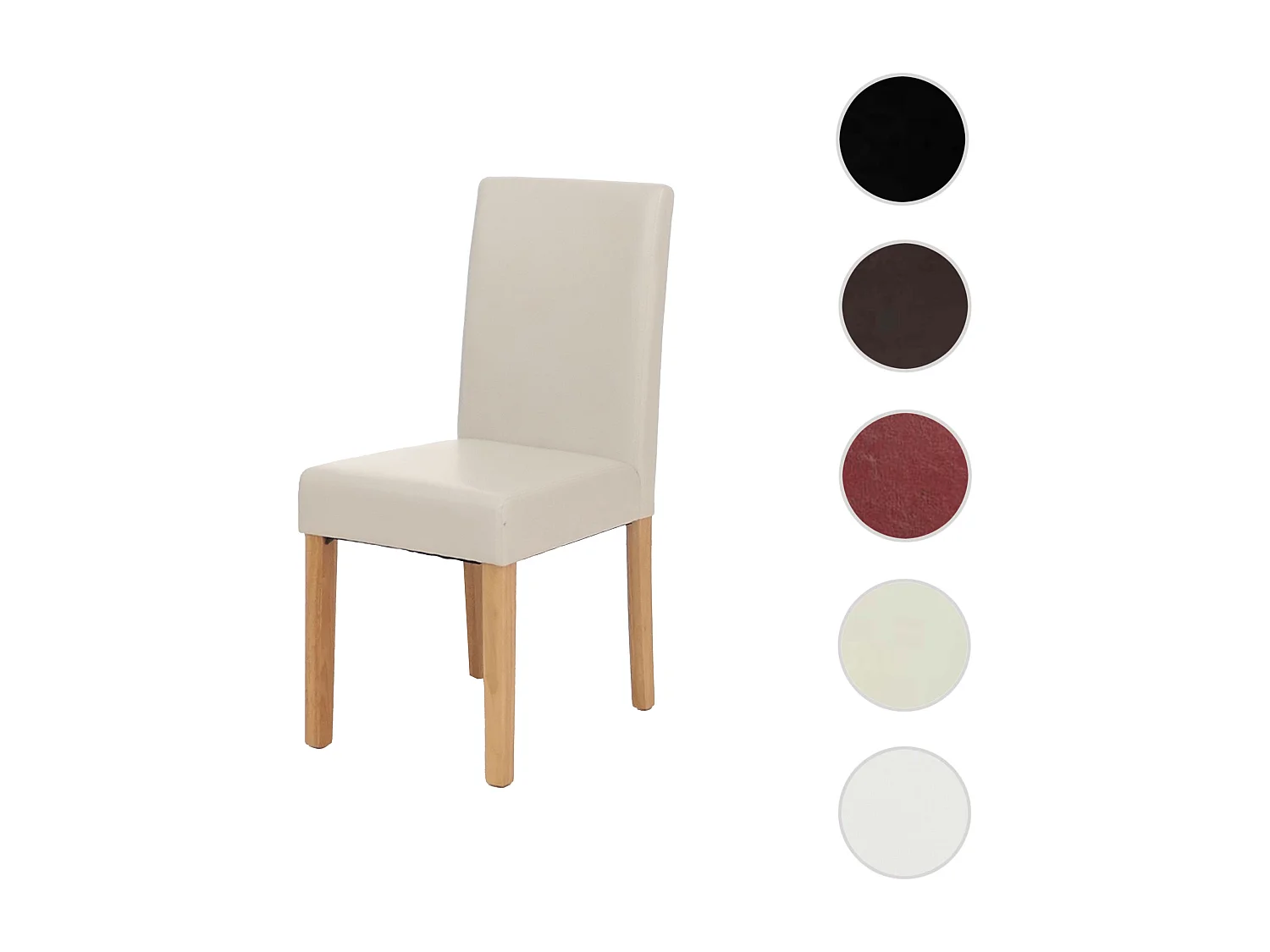 Chaise de salle à manger Littau,  blanc, pieds clairs