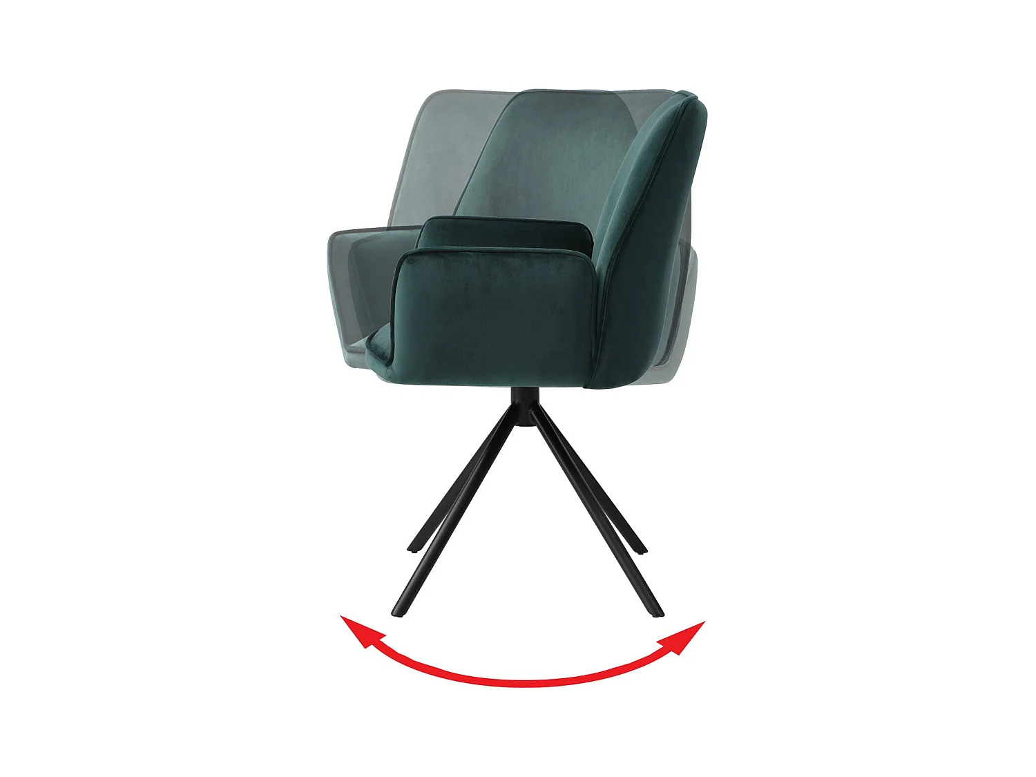 Chaise de salle à manger MCW-G67,  velours, vert