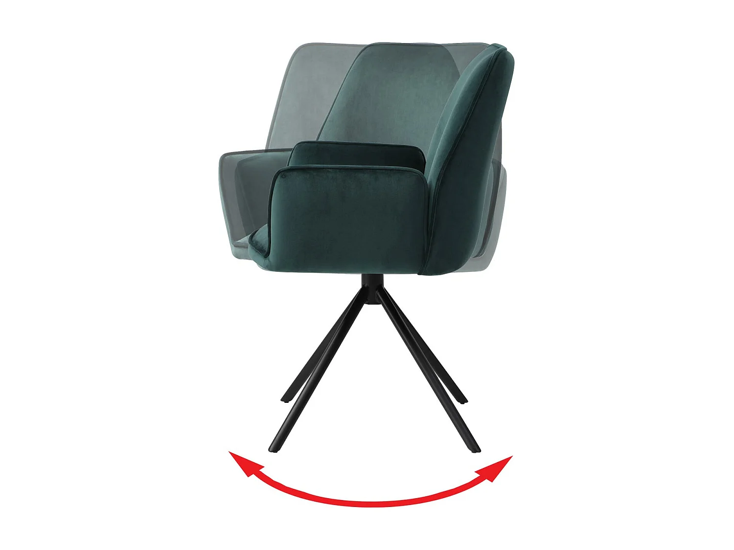 Chaise de salle à manger MCW-G67,  velours, vert