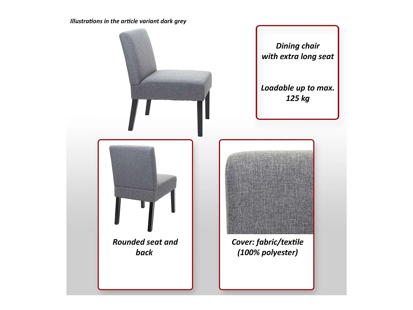 Eetkamerstoel MCW-F61 (set van 6),  groen