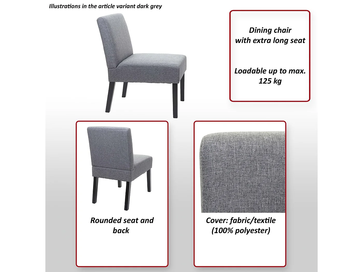 Eetkamerstoel MCW-F61 (set van 6),  groen