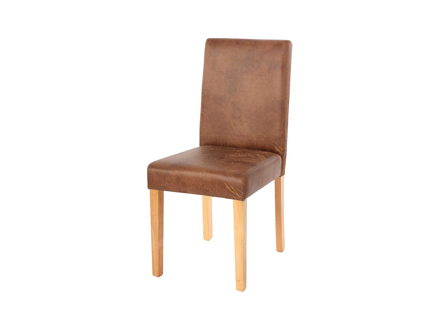 Chaise de salle à manger Littau Schriftzug,  simili-daim, pieds clairs