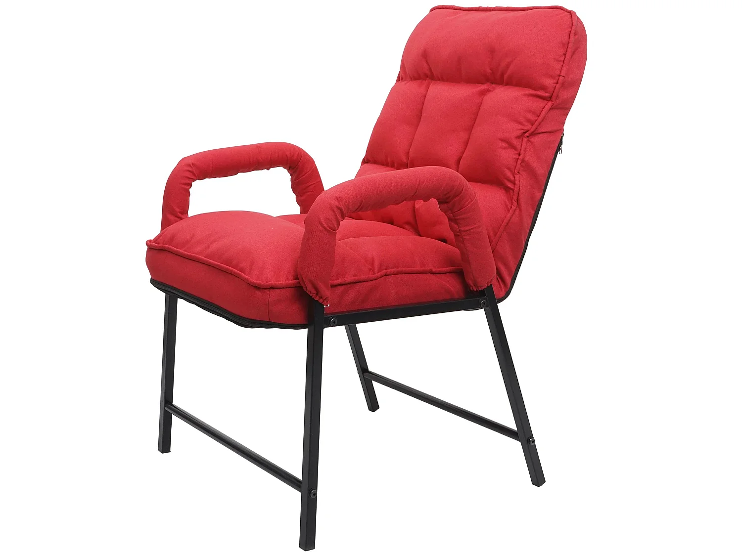 Chaise de salle à manger MCW-K40,  tissu/textile rouge