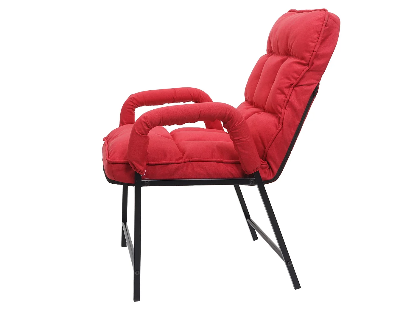 Chaise de salle à manger MCW-K40,  tissu/textile rouge