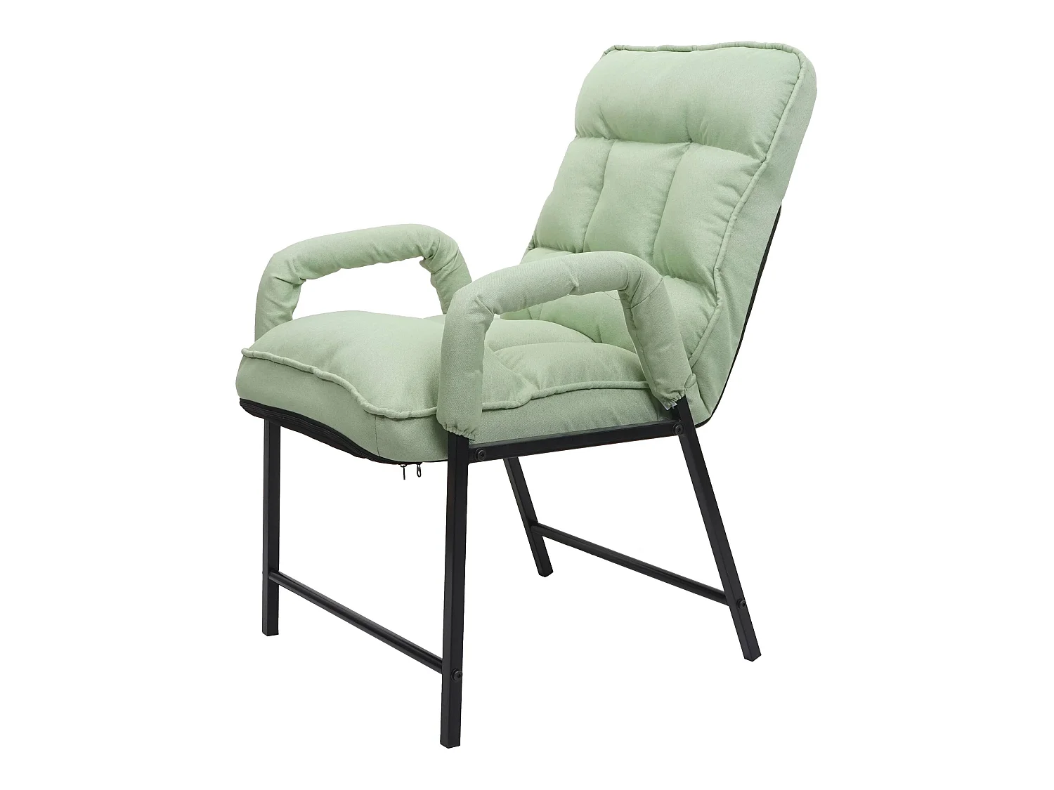 Silla de comedor MCW-K40,  tela/textil verde menta