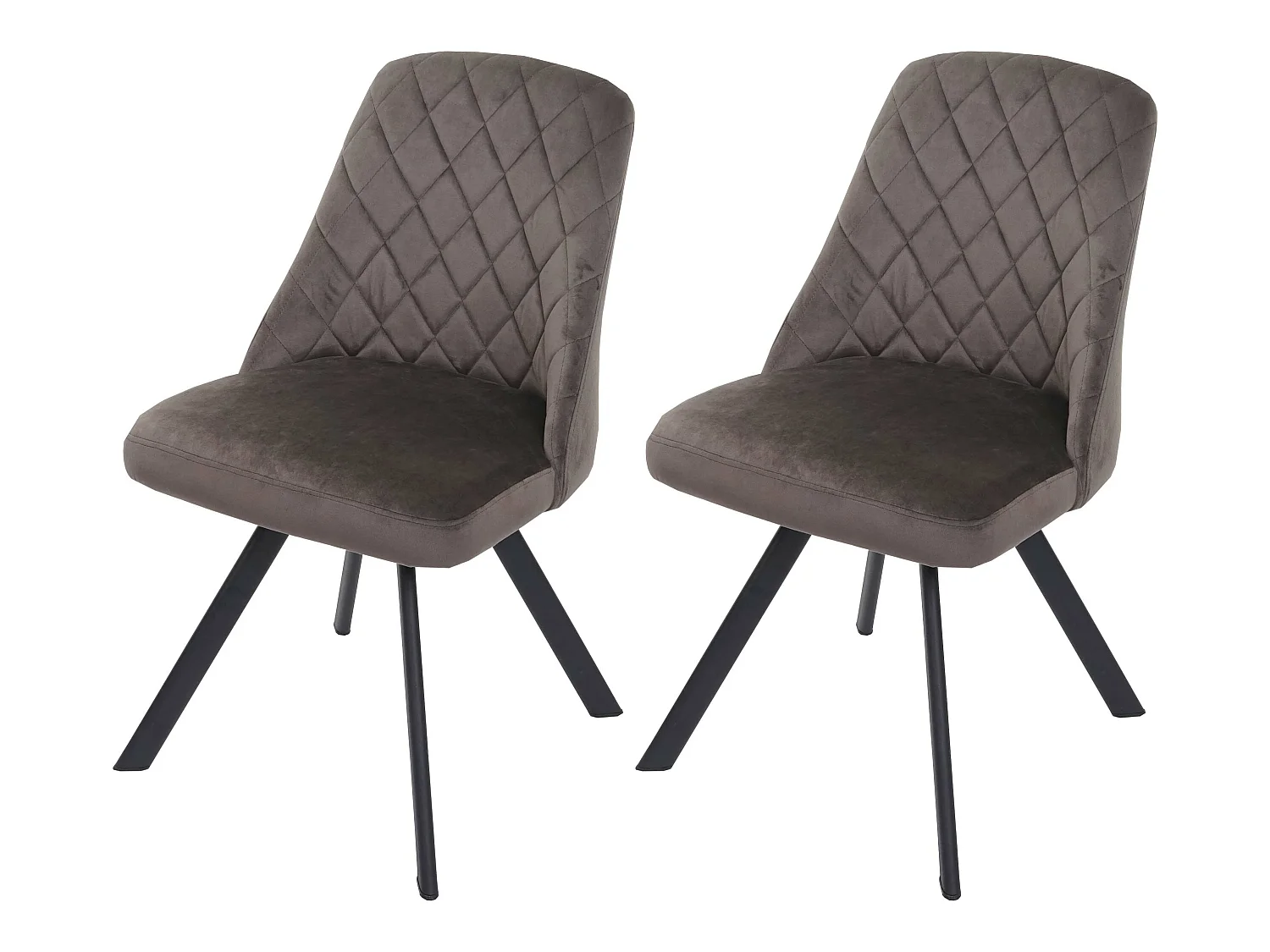Chaise de salle à manger MCW-K25 (lot de 2),  brun foncé