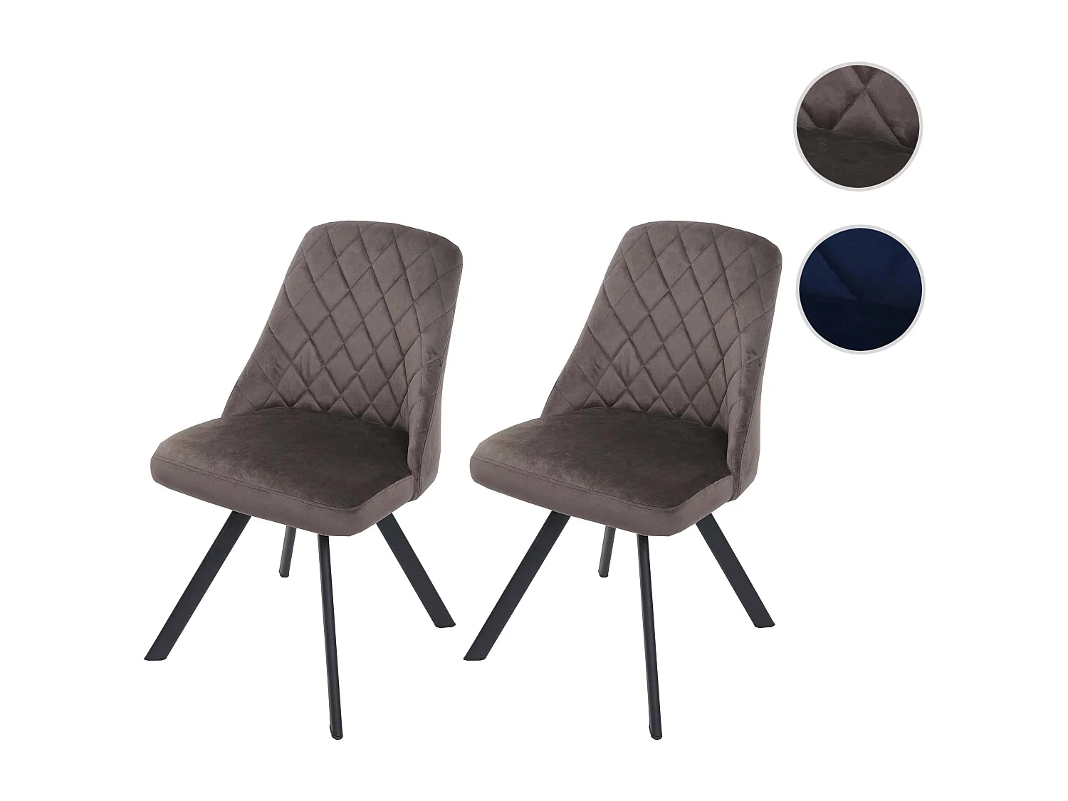 Krzesło do jadalni MCW-K25 (zestaw 2 sztuk),  ciemny brąz