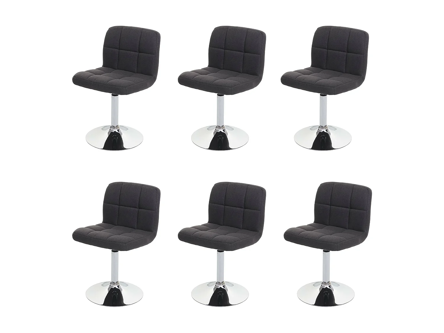 Cadiz eetkamerstoel (set van 6),  donkergrijs