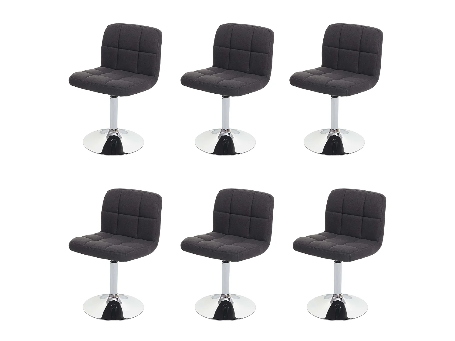 Chaise de salle à manger Cadiz (lot de 6),  gris foncé