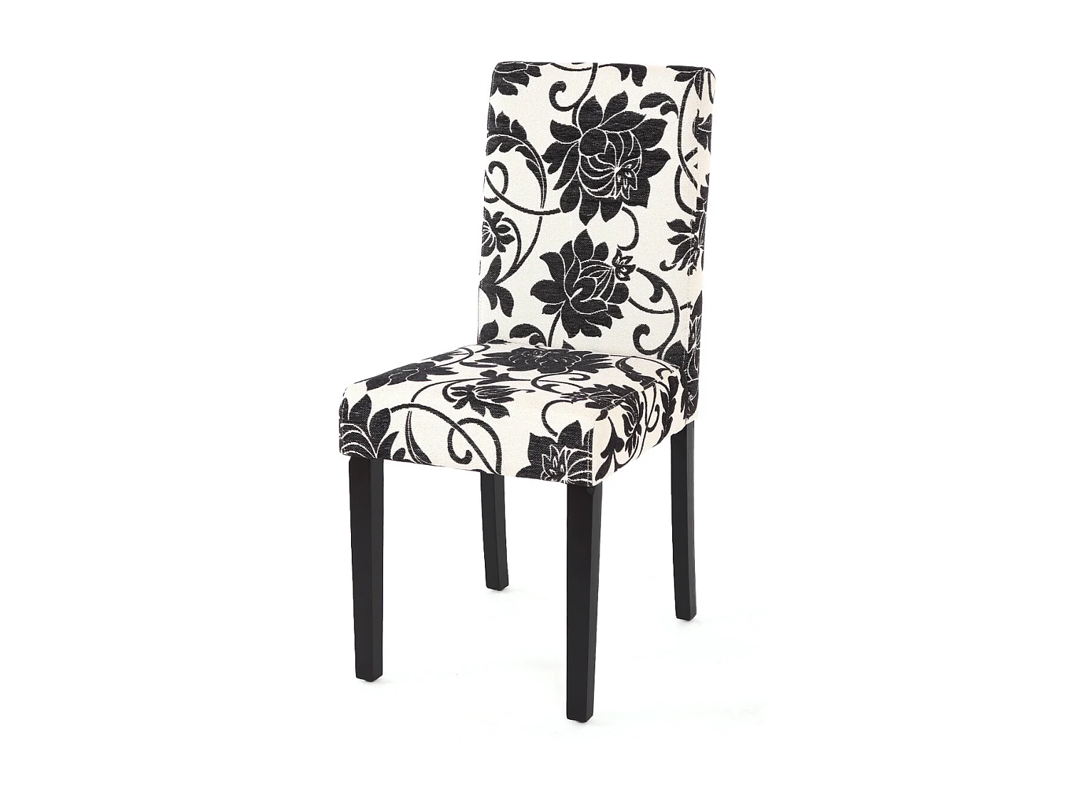 Eetkamerstoel Littau (set van 2),  textiel, jacquard, donkere poten