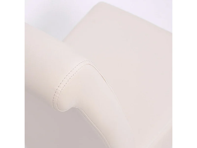 Chaise de salle à manger M37 (lot de 6),  similicuir mat, crème, pieds clairs