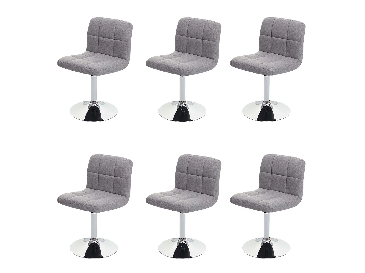 Chaise de salle à manger Cadiz (lot de 6),  gris clair