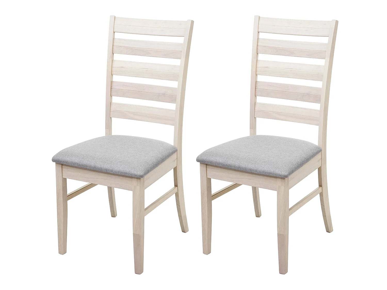 Eetkamerstoel MCW-G47 (set van 2),  licht frame, grijs