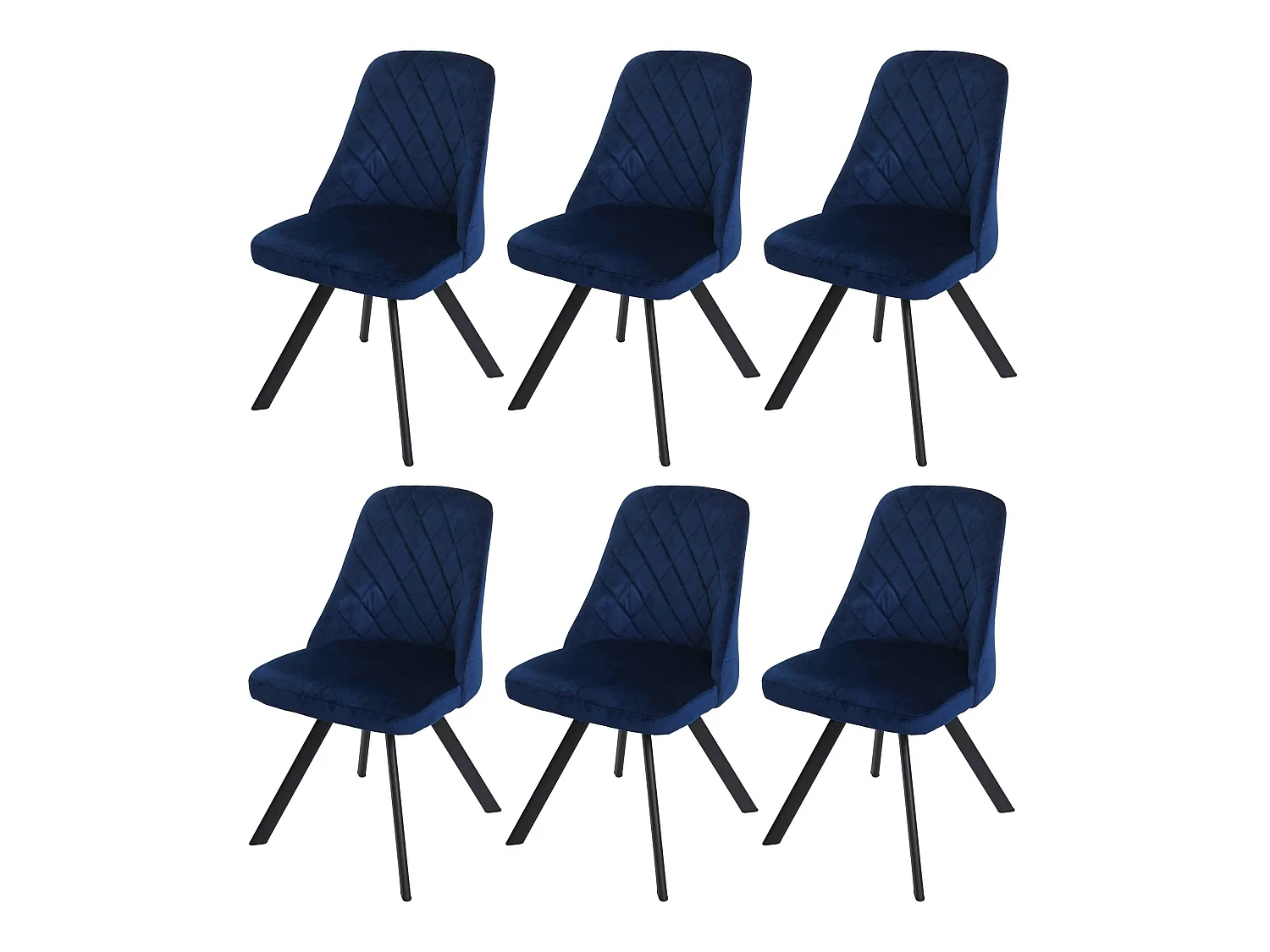 MCW-K25 eetkamerstoel (set van 6),  blauw