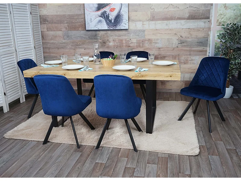 MCW-K25 eetkamerstoel (set van 6),  blauw