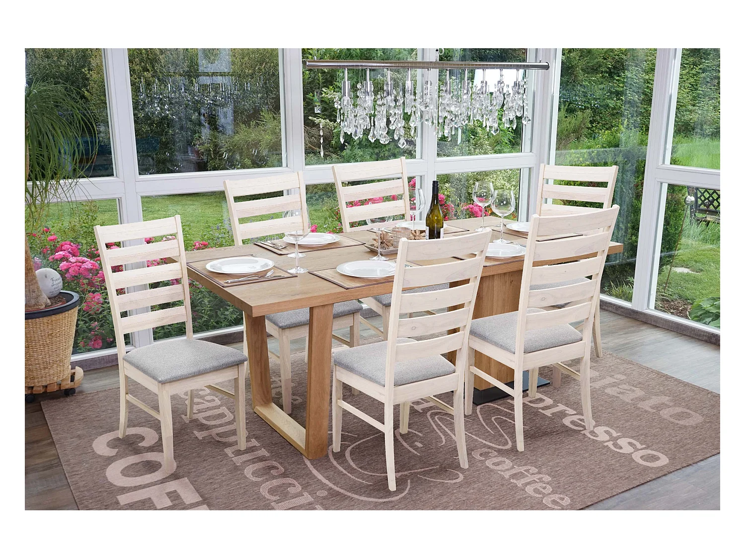 Chaise de salle à manger MCW-G47 (lot de 6),  châssis clair, gris