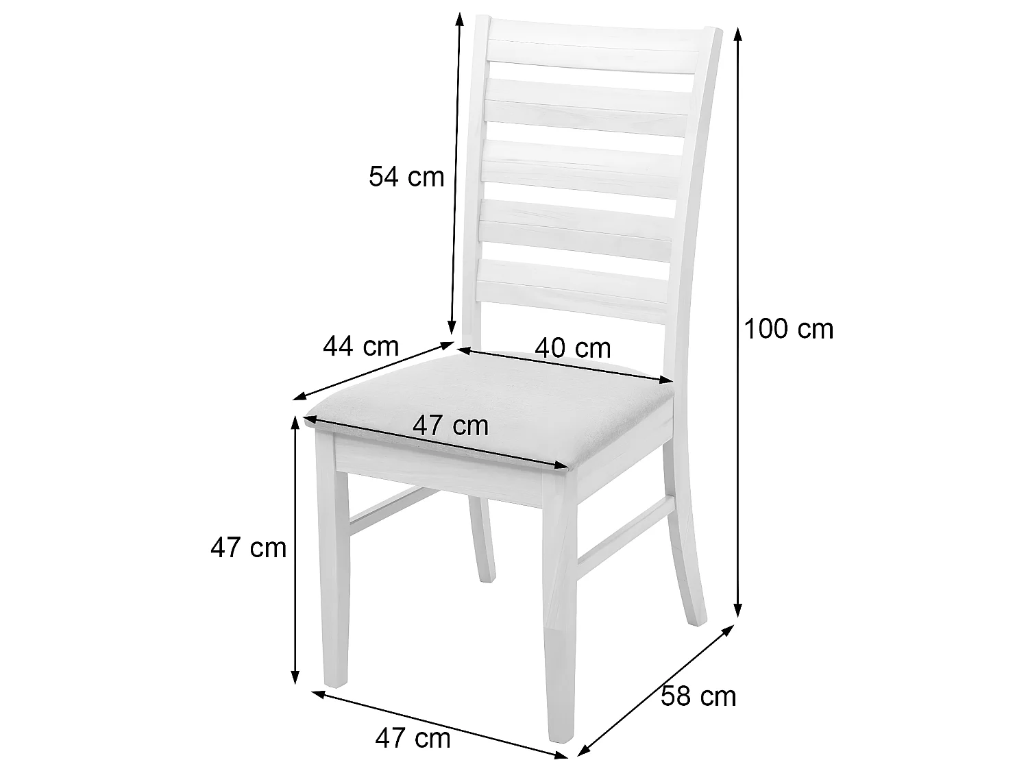 Chaise de salle à manger MCW-G47 (lot de 6),  châssis clair, gris