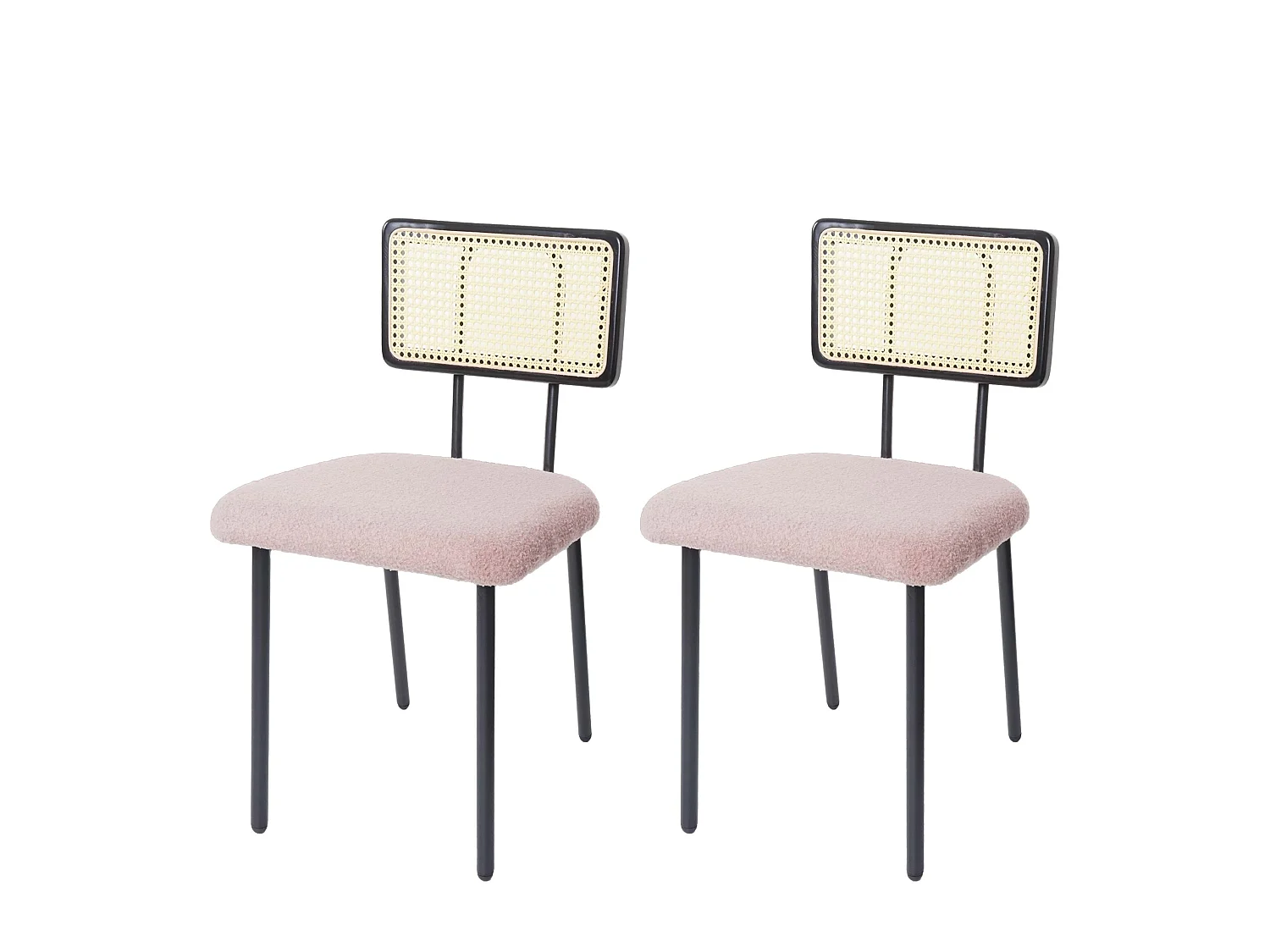 Krzesło do jadalni MCW-K88 (zestaw 2 sztuk),  tkanina/tekstylia różowy