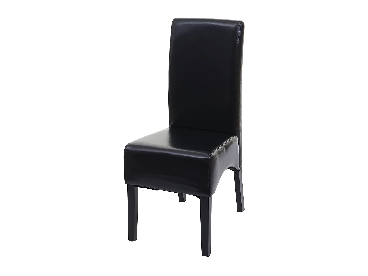 Chaise de salle à manger Crotone,  noir, pieds foncés