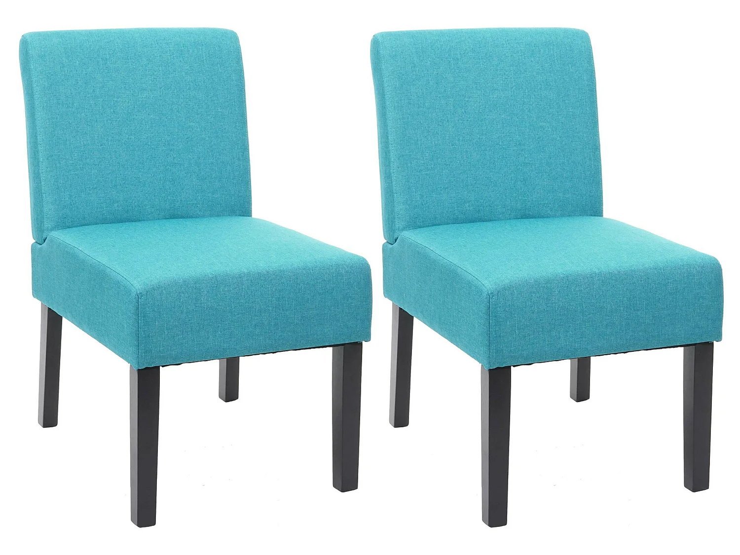 Eetkamerstoel MCW-F61 (set van 2),  petrolblauw