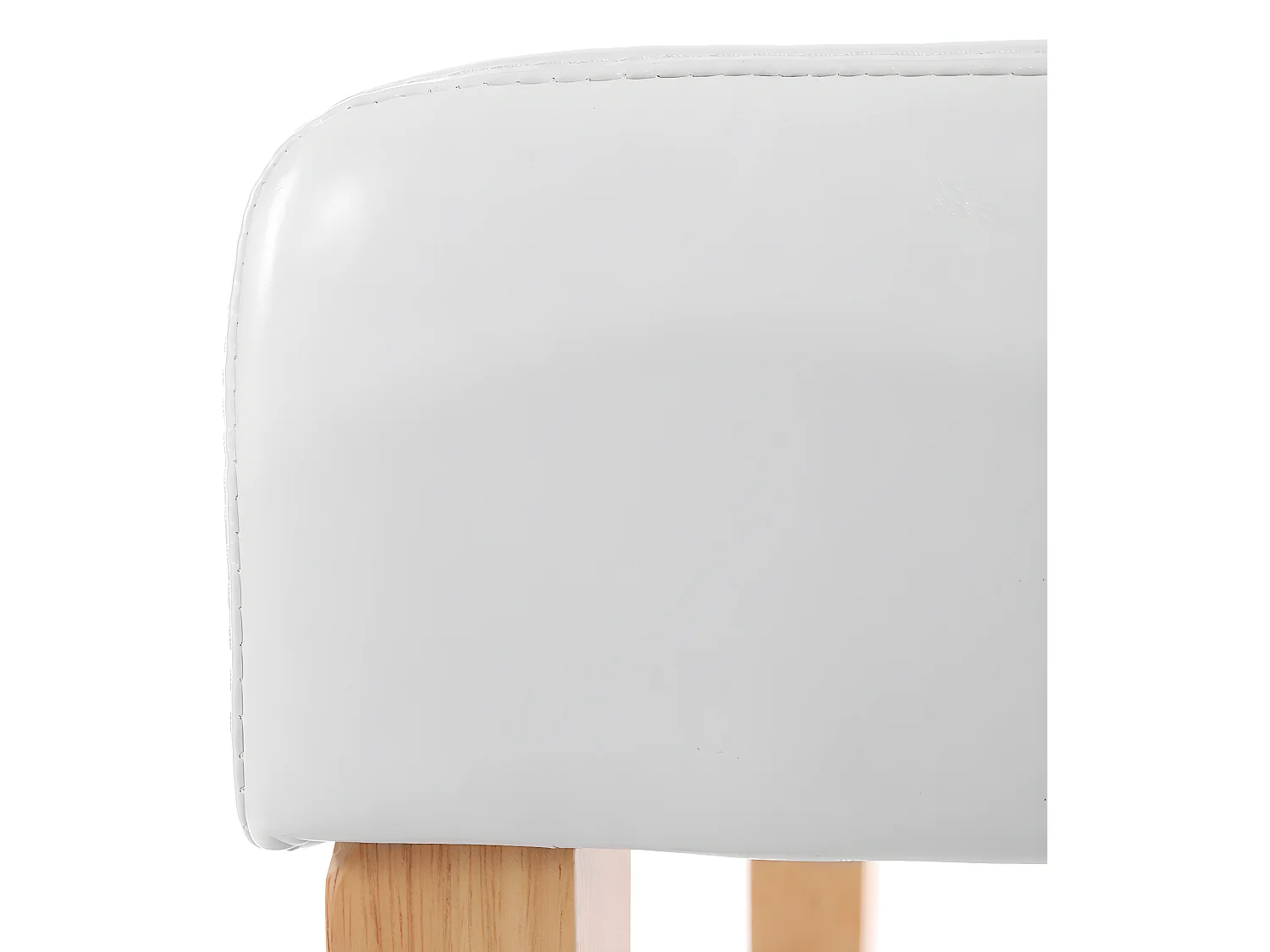 Littau eetkamerstoel,  wit, lichtgekleurde poten