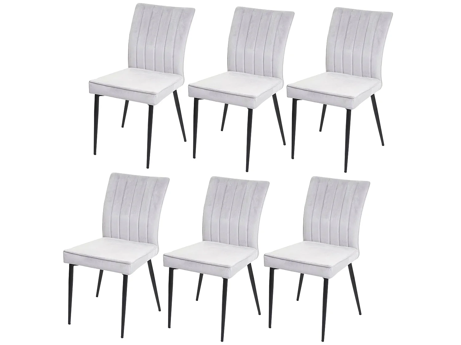 MCW-K16 eetkamerstoel (set van 6),  lichtgrijs