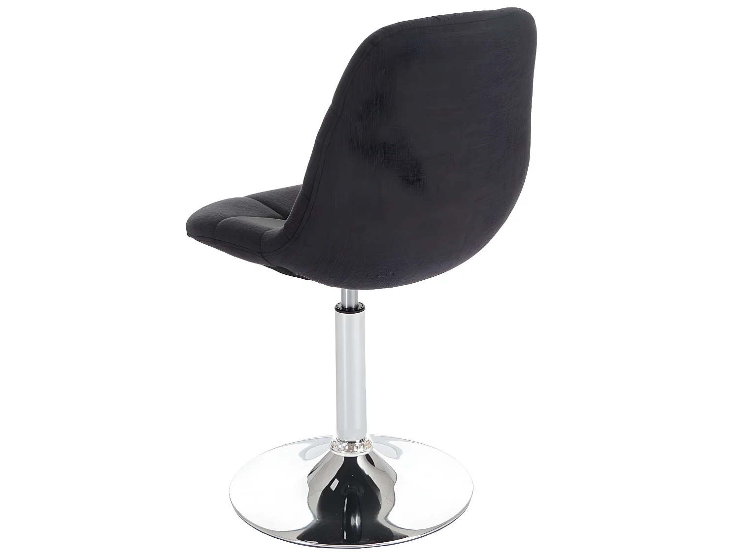 Chaise de salle à manger MCW-A60,  tissu/textile gris foncé, pied chromé