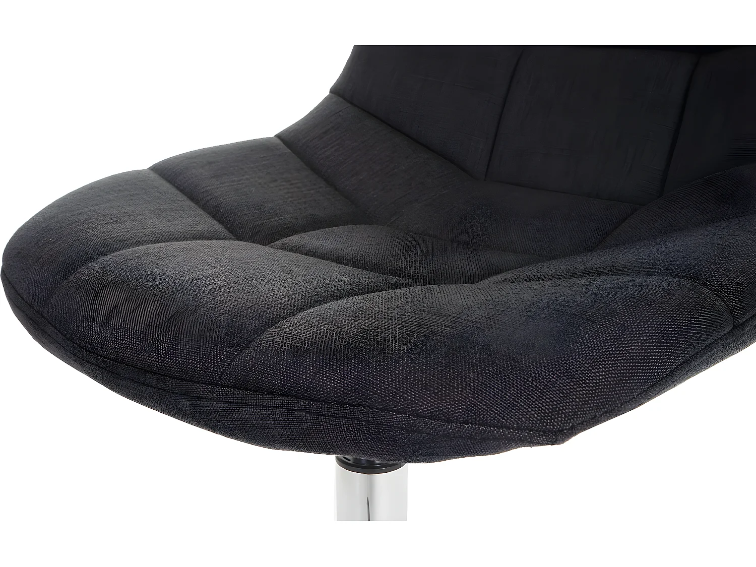 Esszimmerstuhl MCW-A60, Stoff/Textil dunkelgrau, Chromfuß