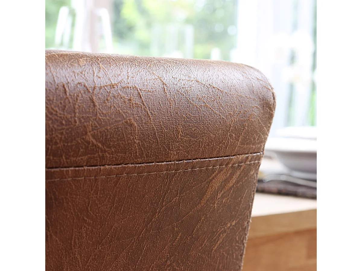 Esszimmerstuhl Littau Textil (4er-Set), Textil, Wildlederimitat, dunkle Beine