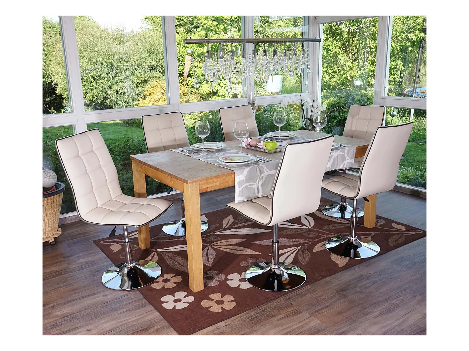 Chaise de salle à manger MCW-C41 (lot de 6),  crème