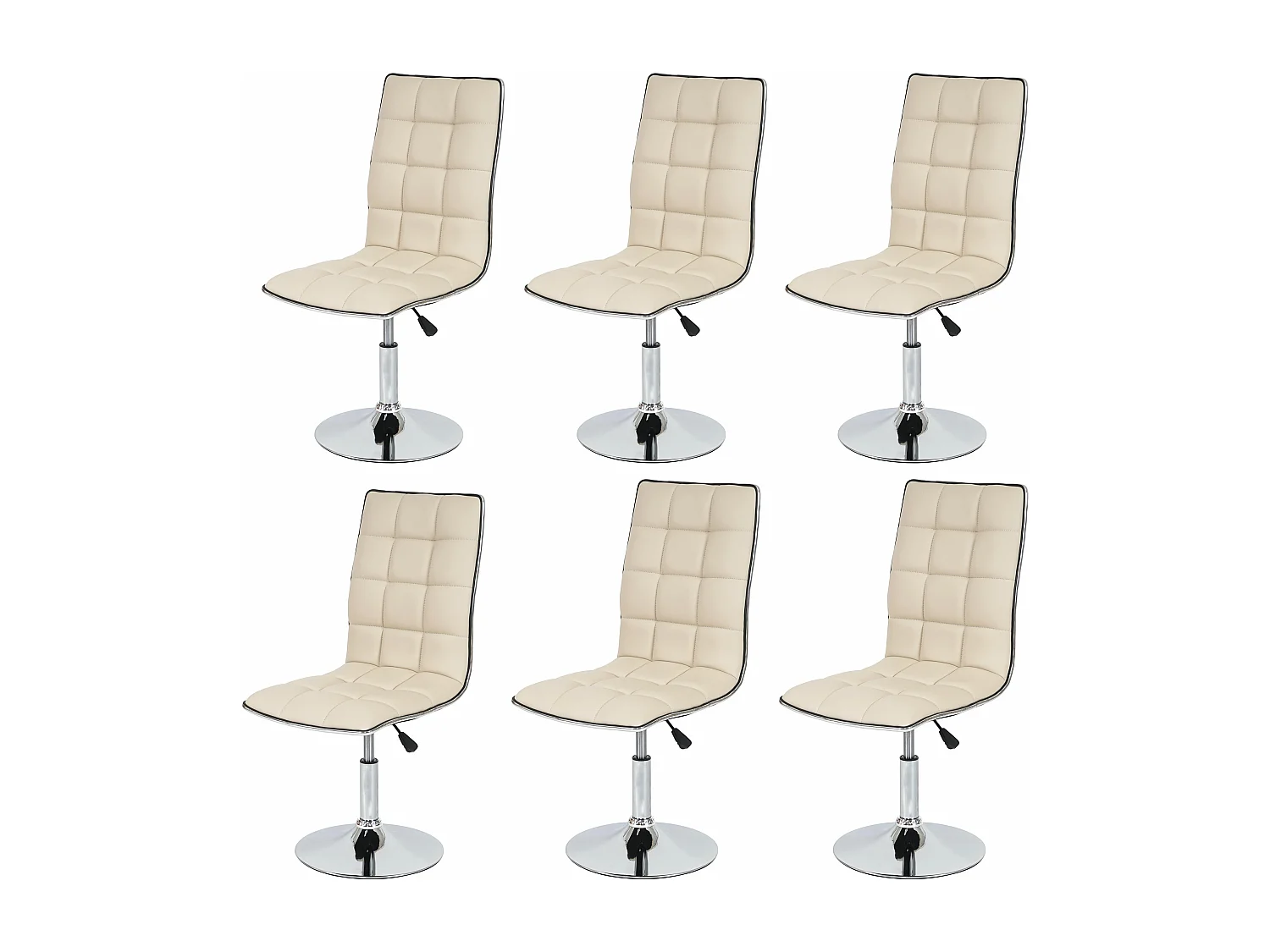 Krzesło do jadalni MCW-C41 (zestaw 6 szt.),  kremowe