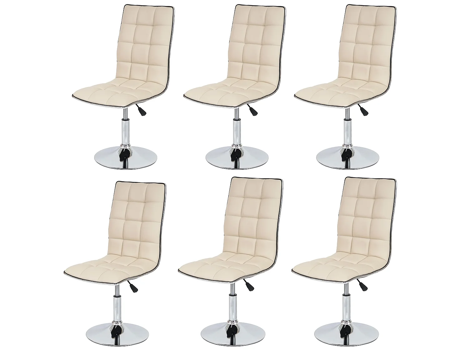 Krzesło do jadalni MCW-C41 (zestaw 6 sztuk),  kremowe