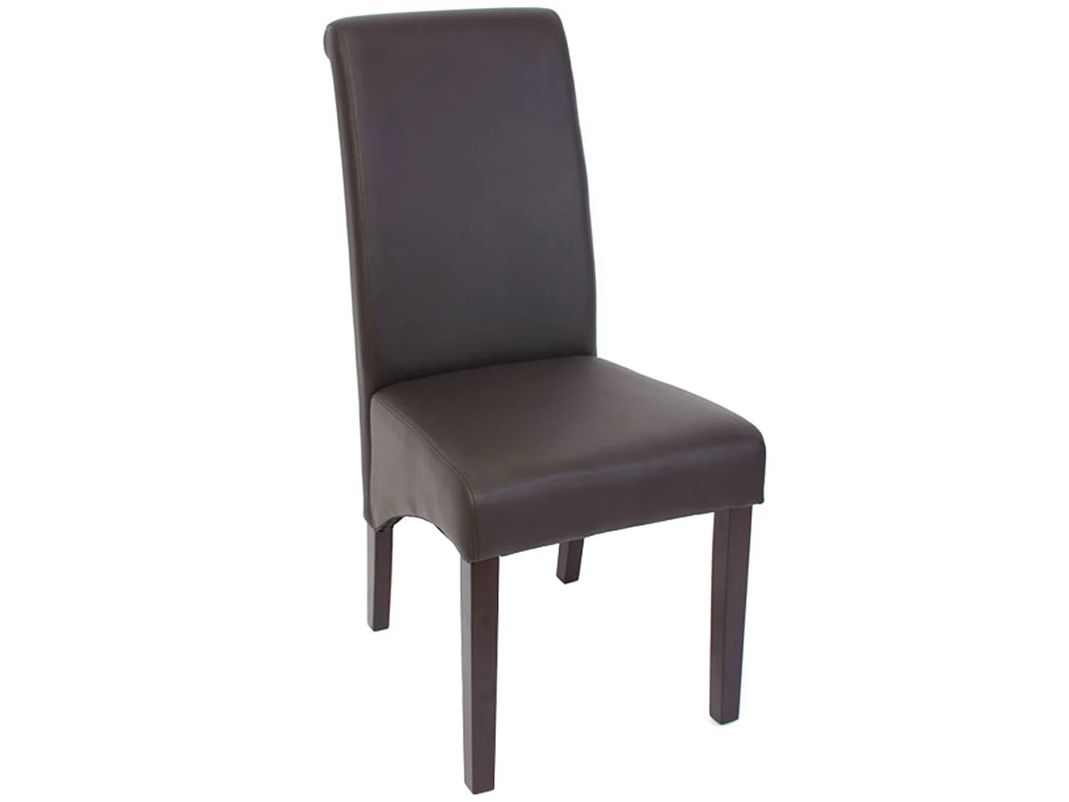 Chaise de salle à manger Cesena (lot de 2),  similicuir mat, marron, pieds foncés