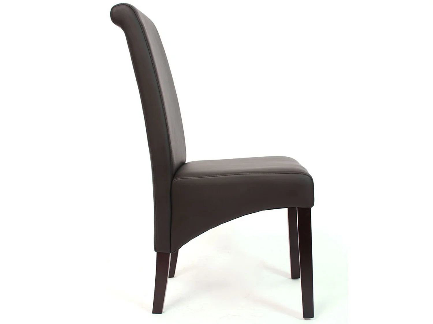 Chaise de salle à manger Cesena (lot de 2),  similicuir mat, marron, pieds foncés