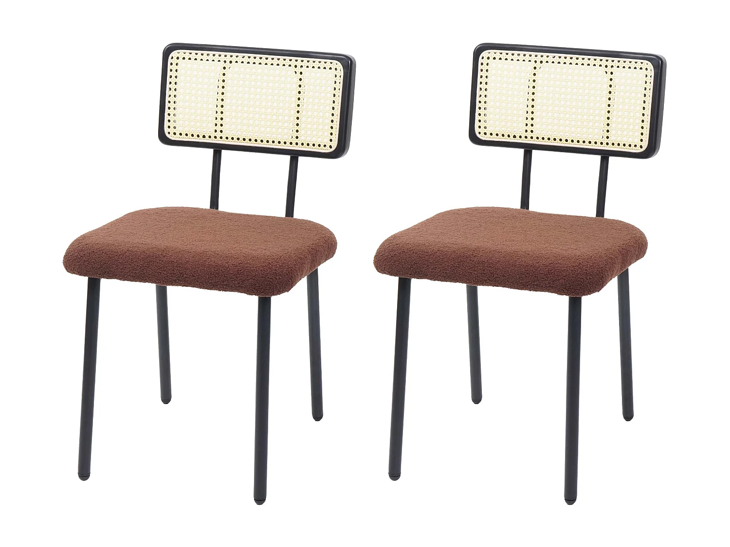 MCW-K88 eetkamerstoel (set van 2),  stof/textiel bruin