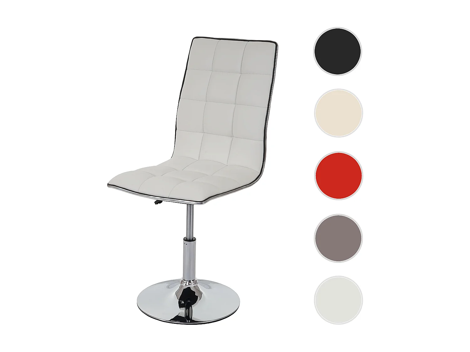 Silla de comedor giratoria MCW-C41,  blanco