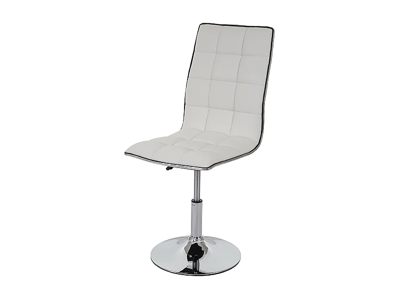 Chaise de salle à manger MCW-C41 pivotante,  blanc