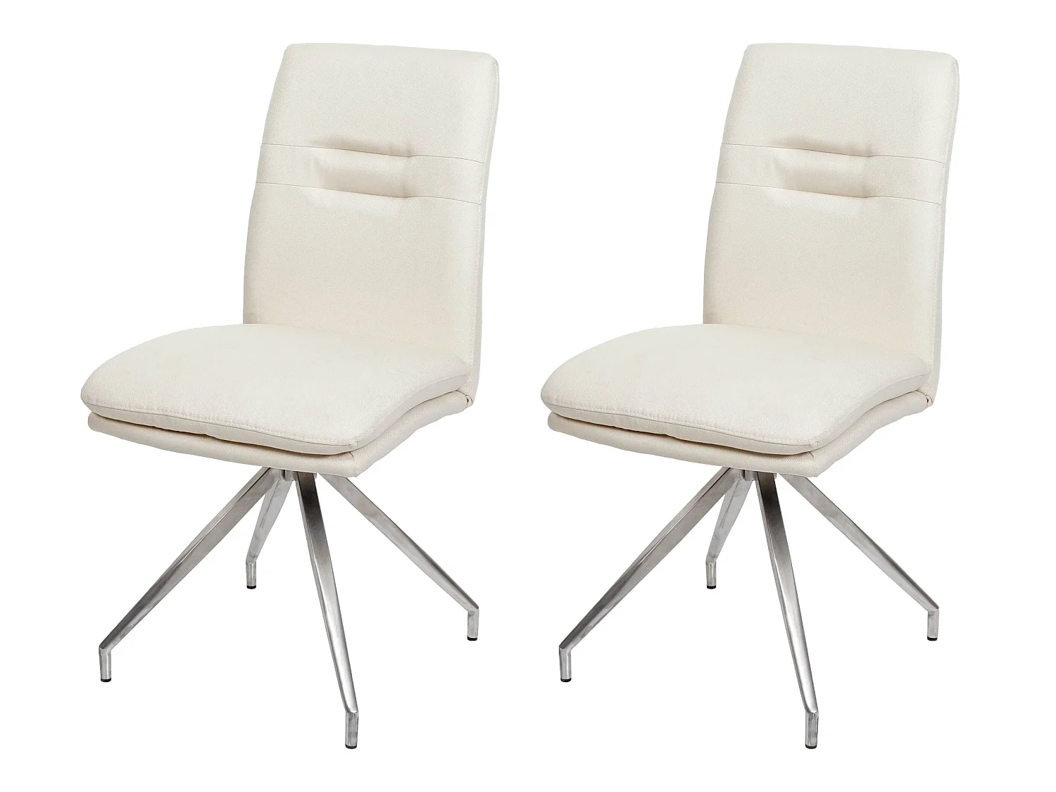 Chaise de salle à manger MCW-H70 (lot de 2),  crème-beige